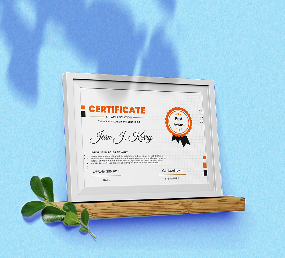 Appreciation Certificate