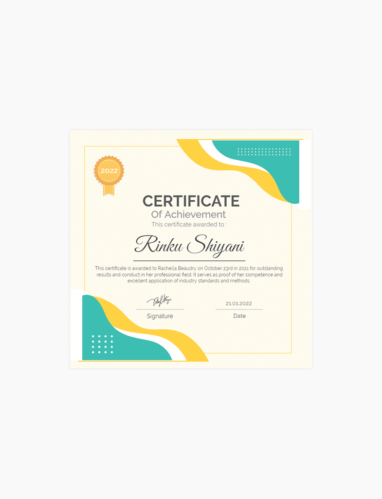 Achievement Certificate